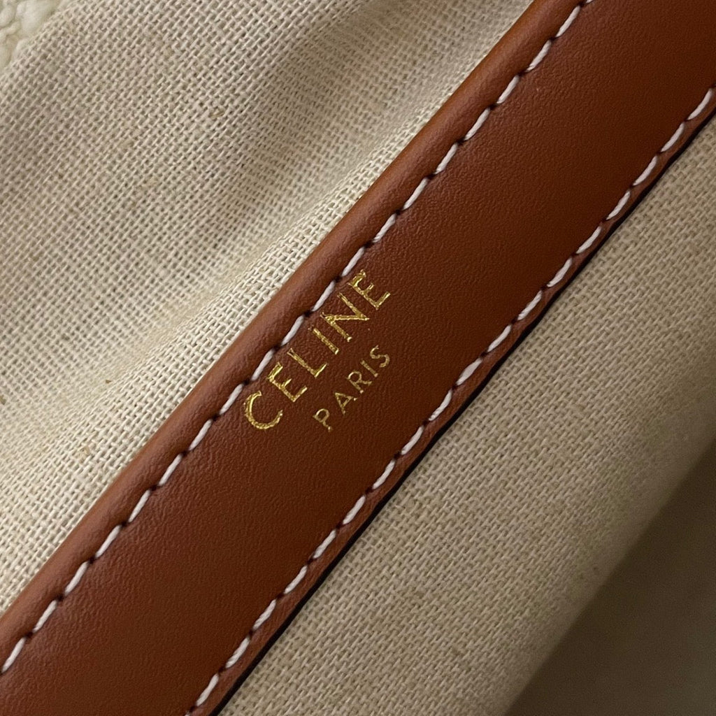 TRIOMPHE 29 FABRIC WHITE BLACK WITH BROWN LOGO