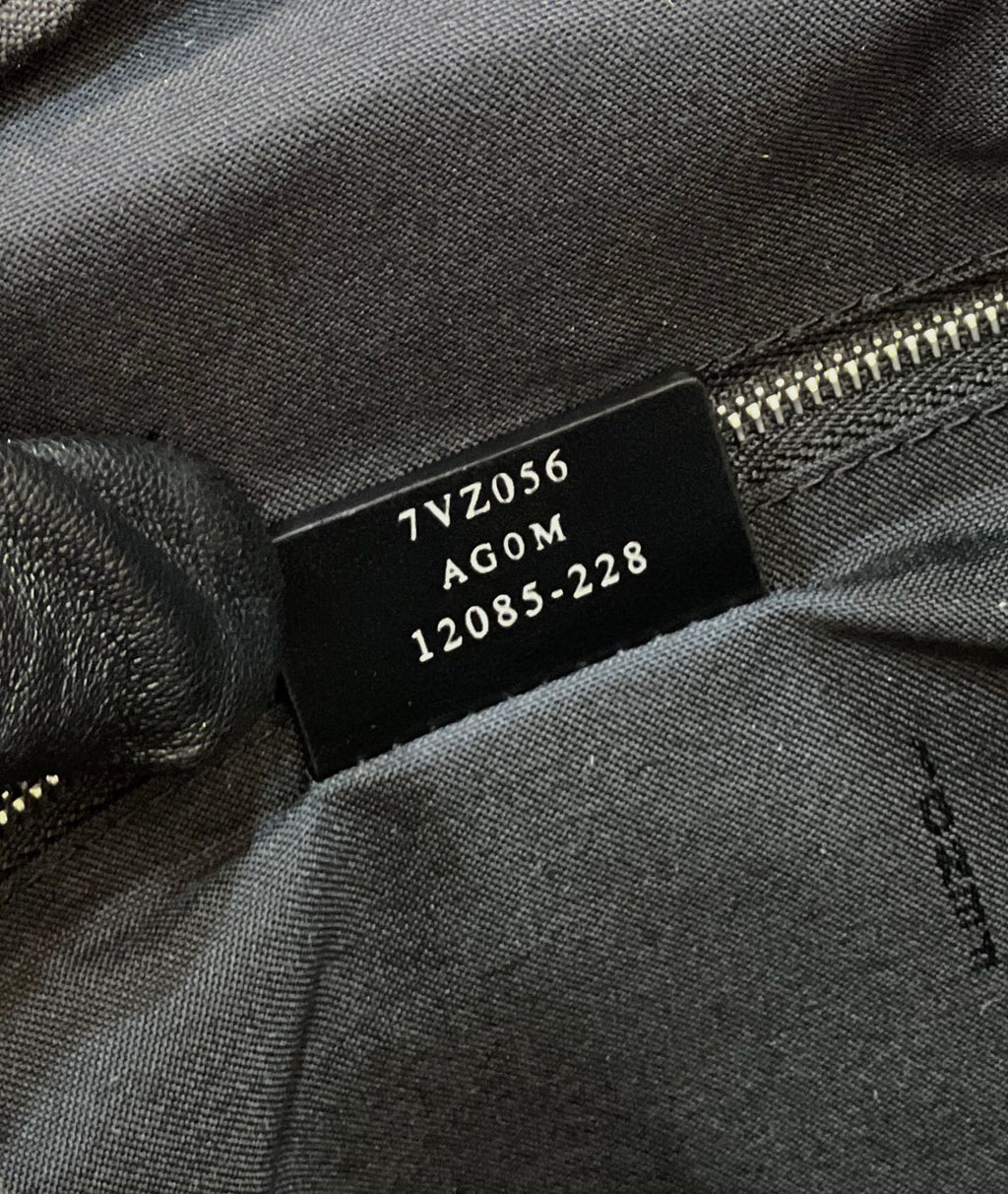 FENDI STRIKE LARGE 46 FF BLACK JACQUARD FABRIC BACKPACK