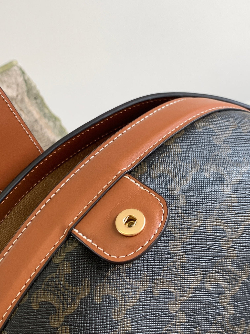 TRIOMPHE 24 BLACK PATTERN PRINTED CALFSKIN