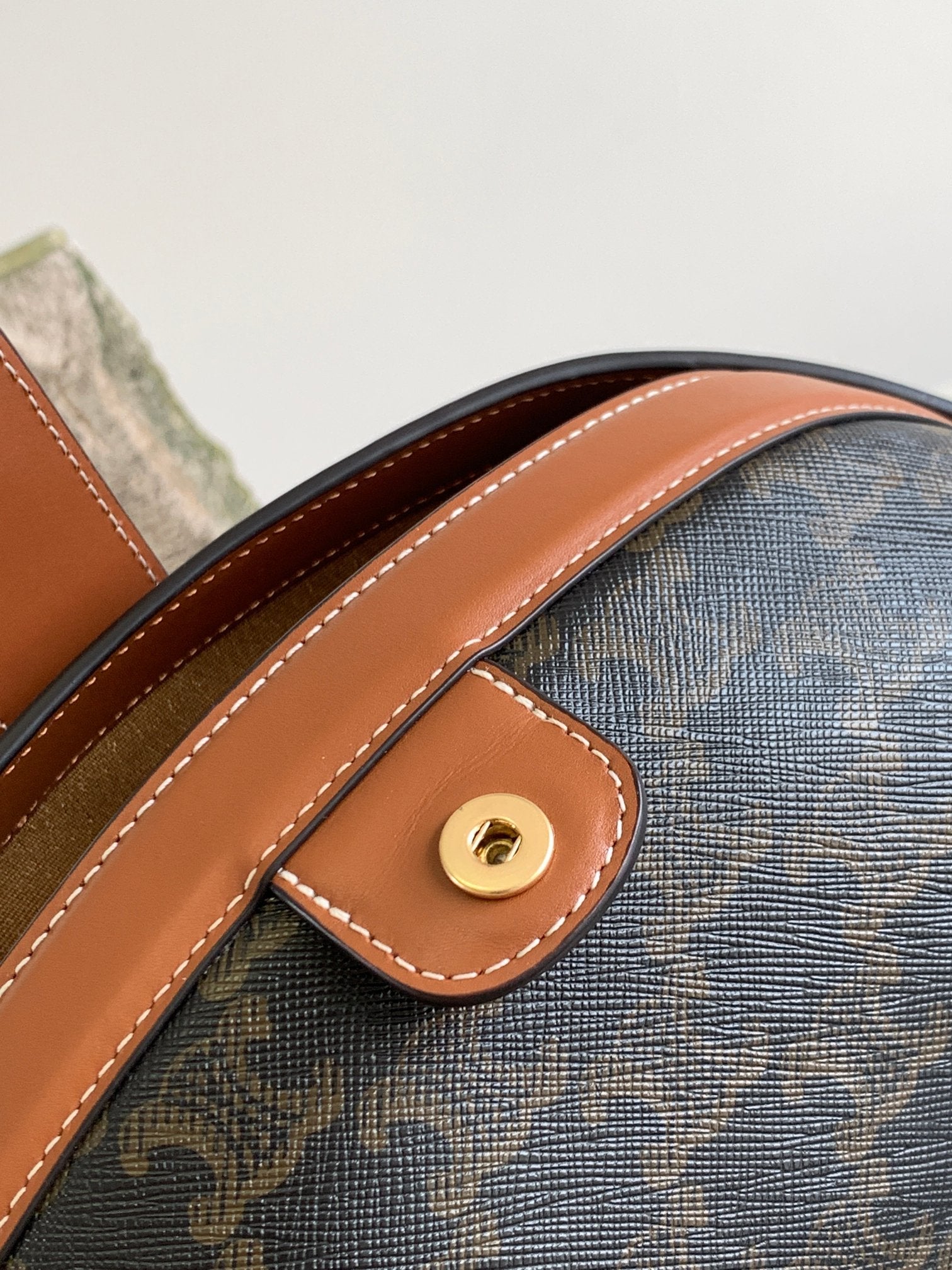 TRIOMPHE 24 BLACK PATTERN PRINTED CALFSKIN