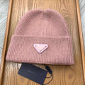 BEANIIE HAT IN CREPE PINK WOOL 335034