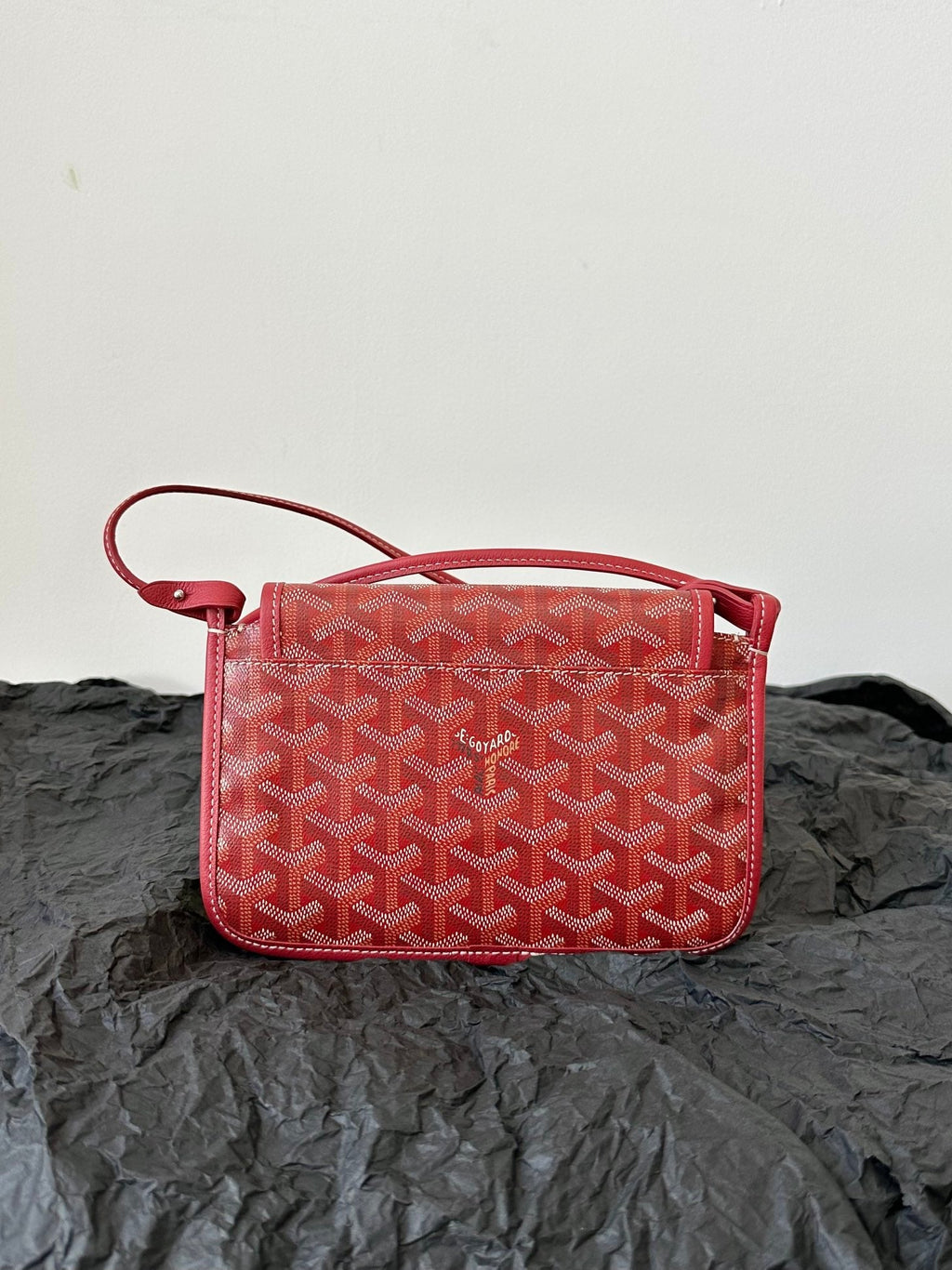 PLUMET POCKET WALLET 20 IN CLASSIC RED GOYARDINE CANVAS AND LAMBSKIN TRIM