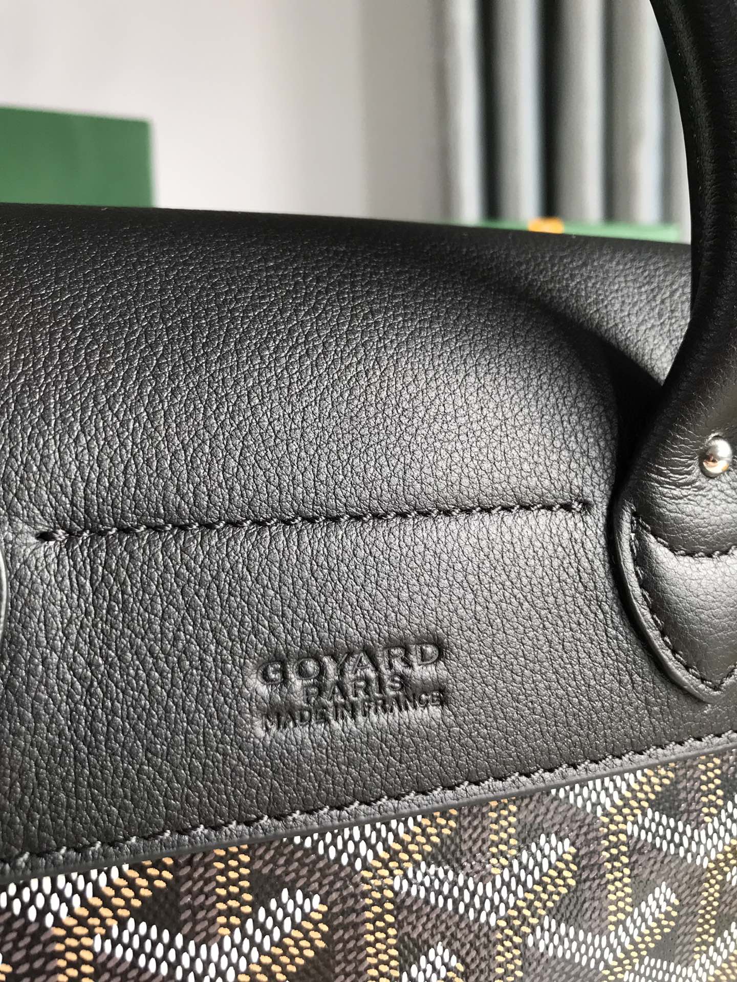 ALPIN MINI BACKPACK 21 IN BLACK LAMBSKIN AND GOYARDINE CANVAS