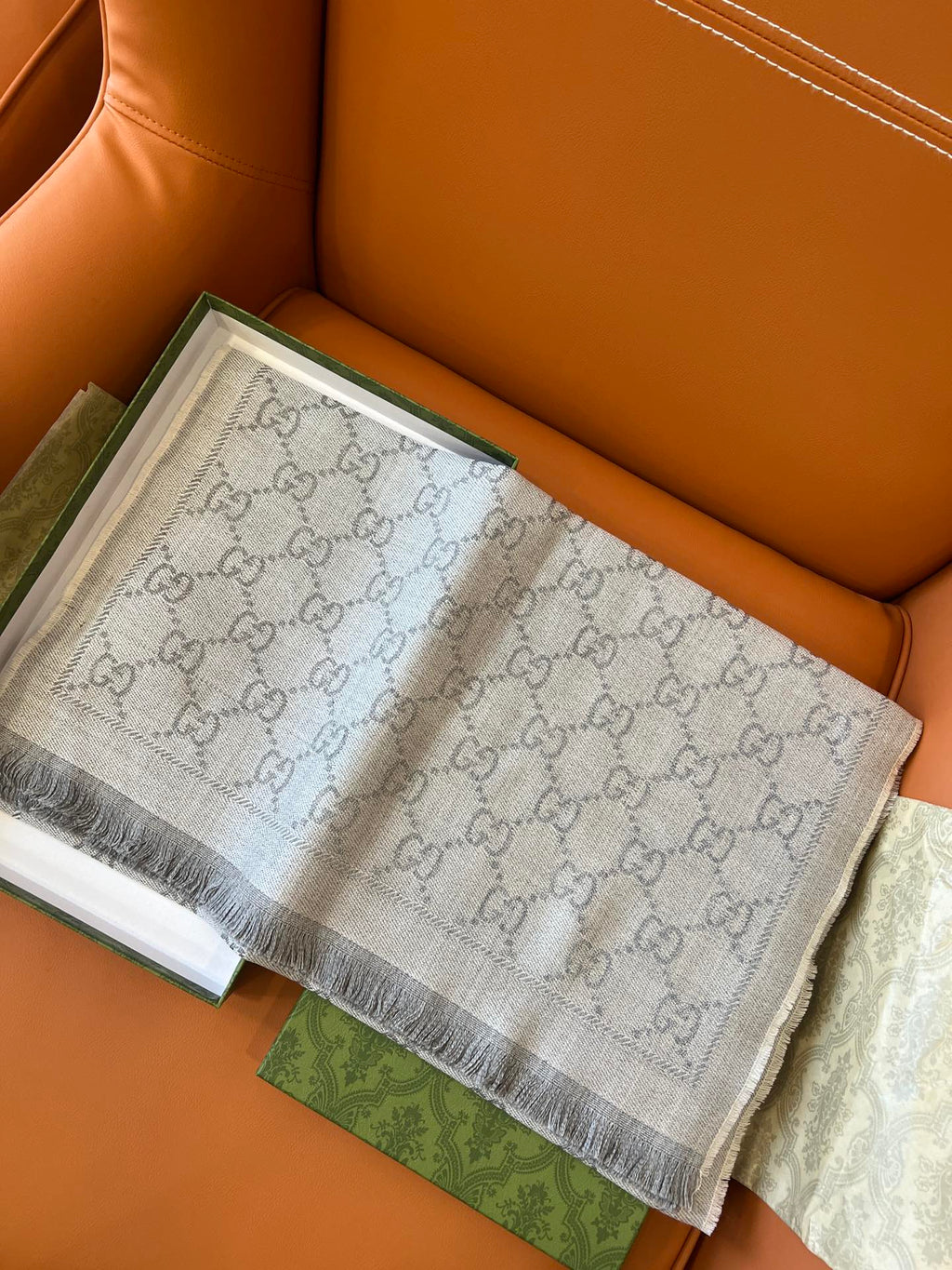 GUCCI 25S SCARF 180 IN WOOL 644856