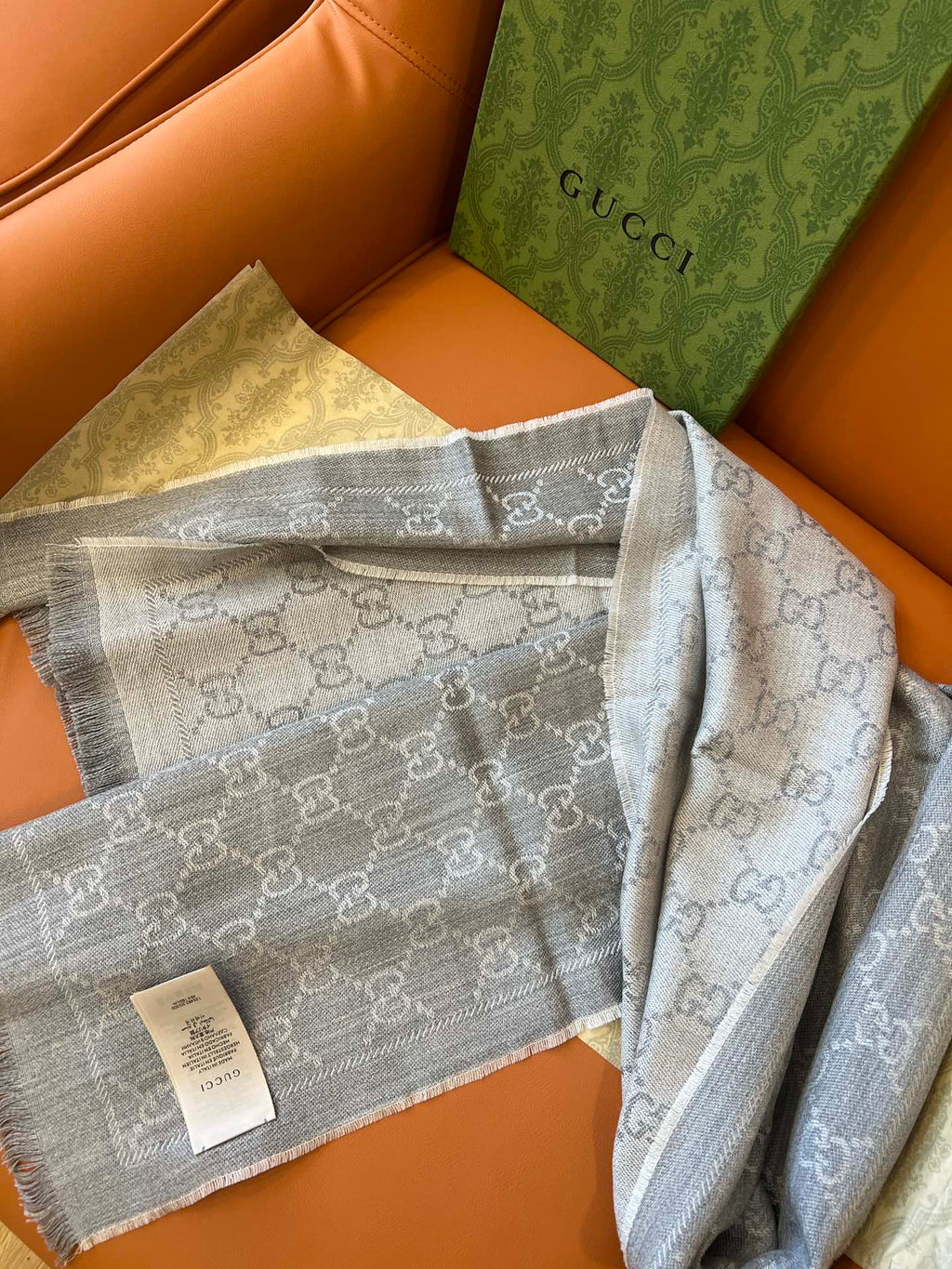 GUCCI 25S SCARF 180 IN WOOL 644856