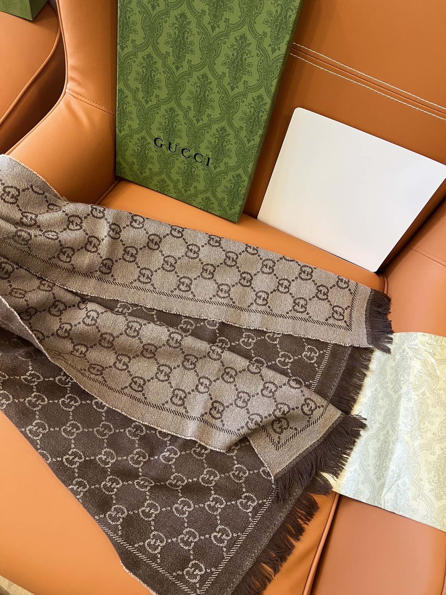 GUCCI 25S SCARF 180 IN WOOL 644859