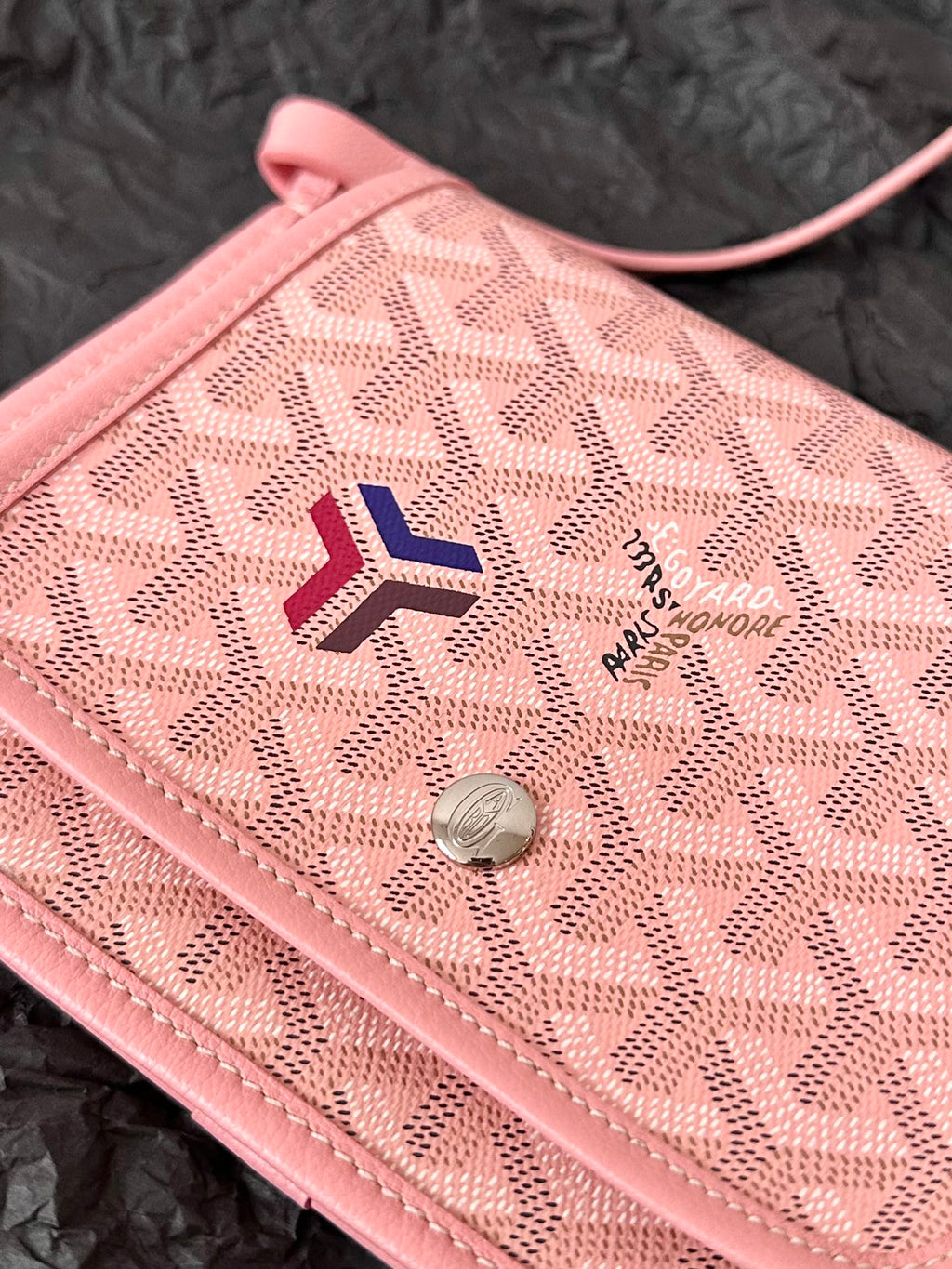 PLUMET POCKET WALLET 20 IN PINK GOYARDINE CANVAS AND LAMBSKIN TRIM