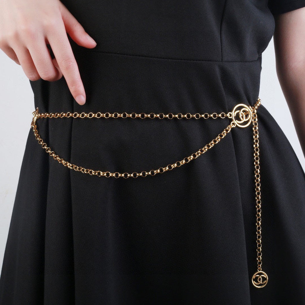 CHANEL 25S CHAIN BELT IN GOLD METAL 615892