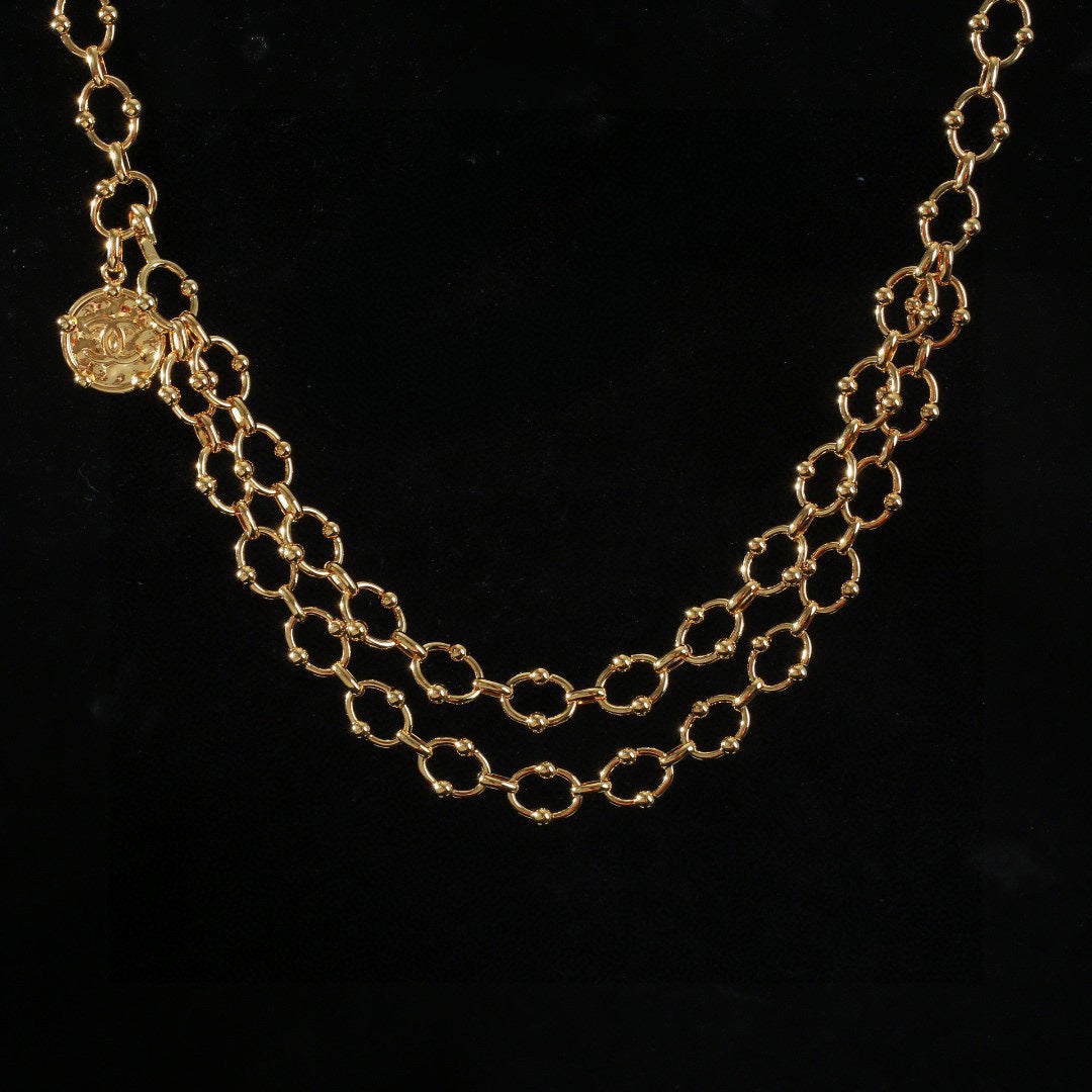CHANEL 25S CHAIN BELT IN GOLD METAL 615891