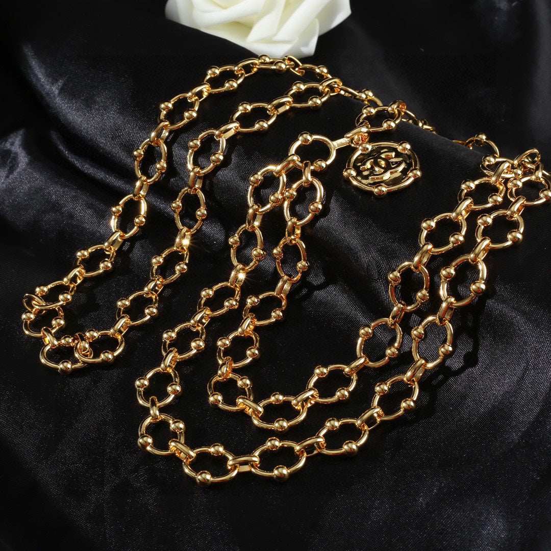CHANEL 25S CHAIN BELT IN GOLD METAL 615891