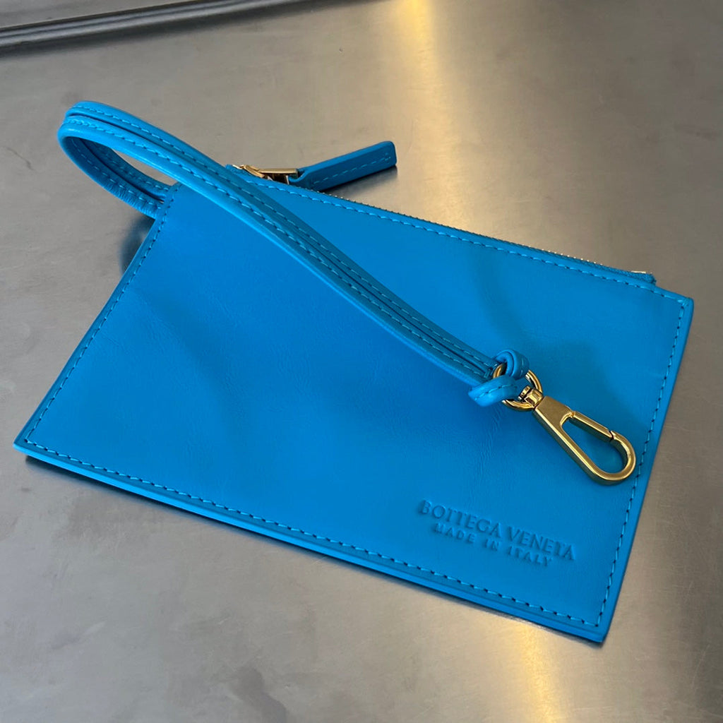 CANDY ARCO TOTE 20 IN CERULEAN BLUE SOFT LAMBSKIN