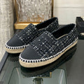 LOAFER IN BLACK MIX WHITE WOOL TWEED