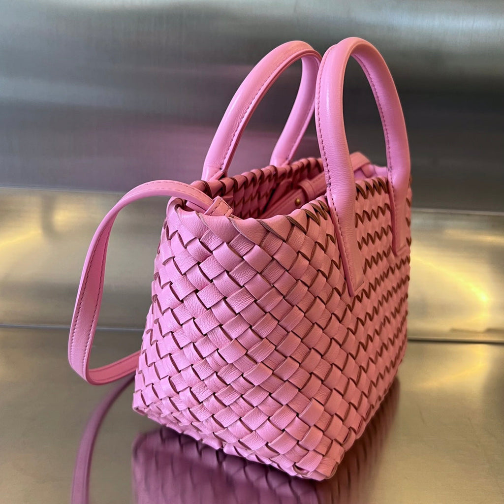 MINI CABAT 20 IN ROSE PINK LAMBSKIN