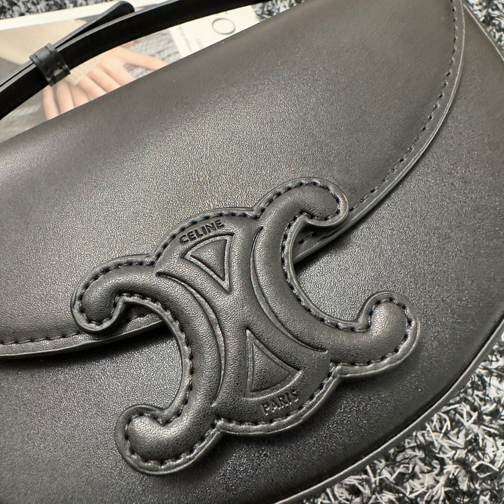 BESACE TRIPHOME 23 BLACK CALFSKIN