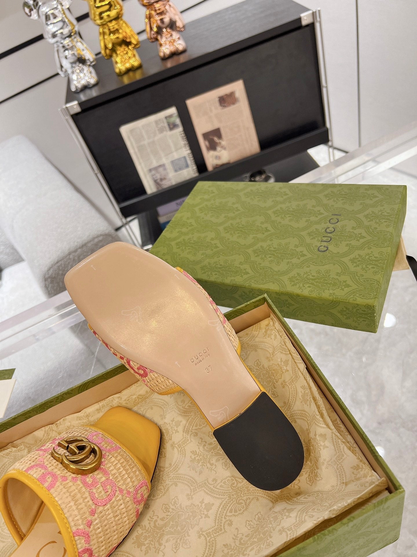 GG EXCLUSIVE SLIDE SANDAL AMBER SEDGE