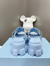 MONOLITH SLIPPER SANDALS IN SKY BLUE RUBBER