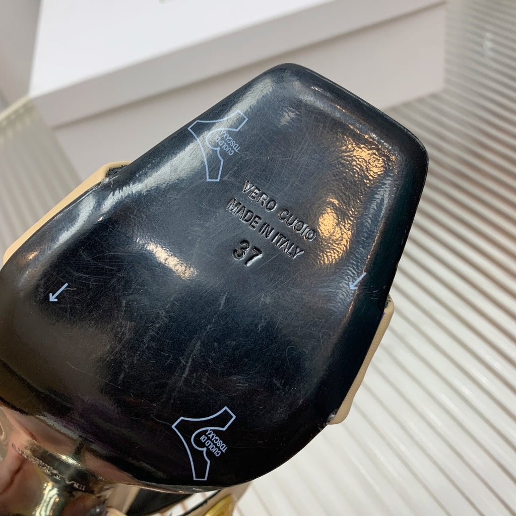 BALMAIN 25S CROSSOVER STRAP HIGH HEELS 95MM IN LIGHT BROWN CALFSKIN