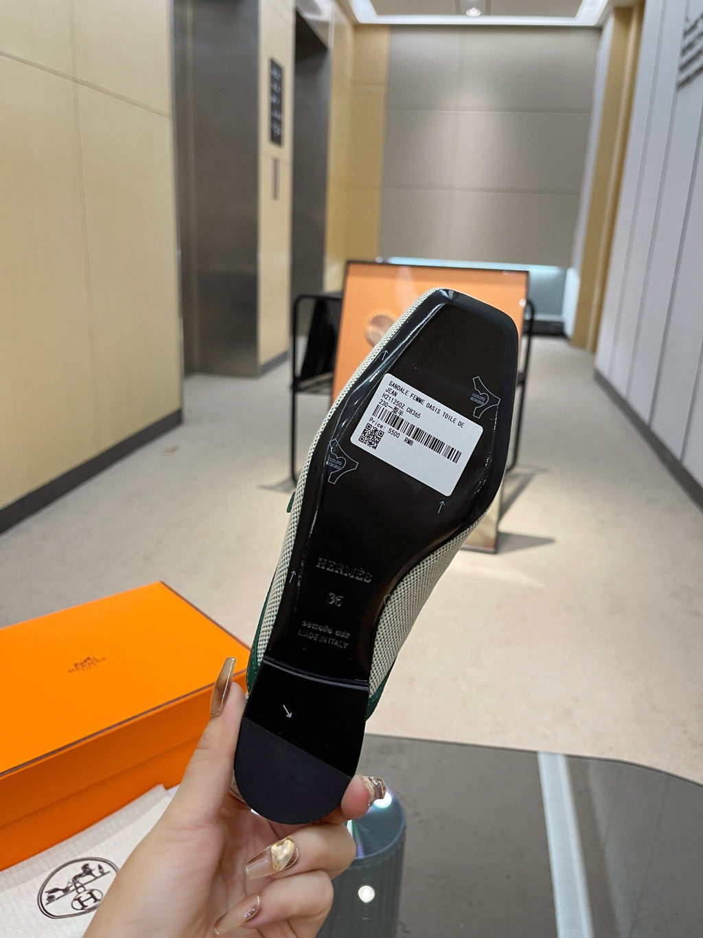 GROUPIE MULE OCEAN MIX SILVER LAMBSKIN