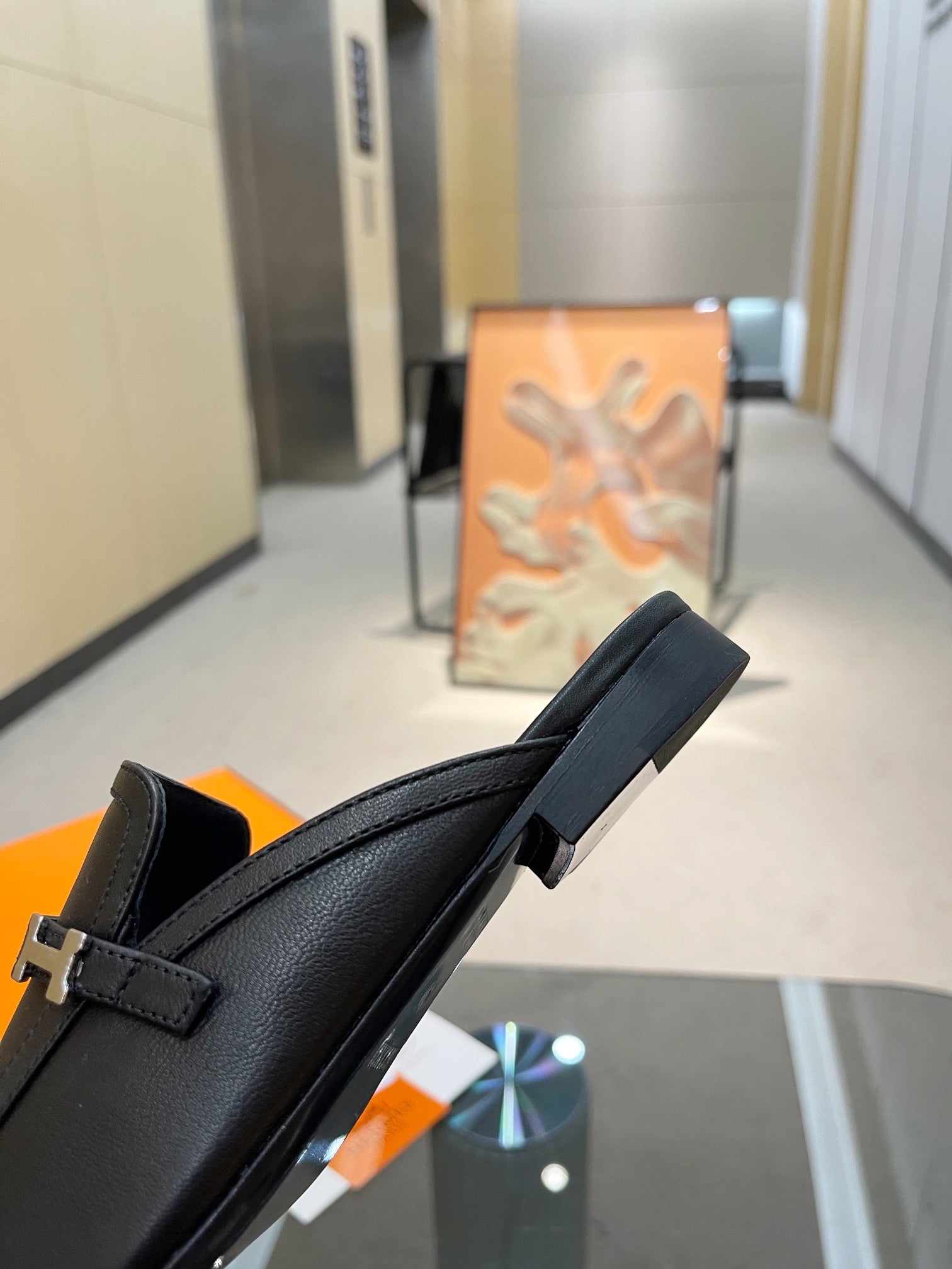 GROUPIE MULE BLACK LAMBSKIN