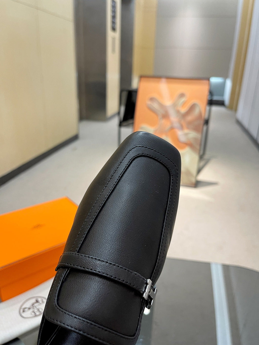 GROUPIE MULE BLACK LAMBSKIN