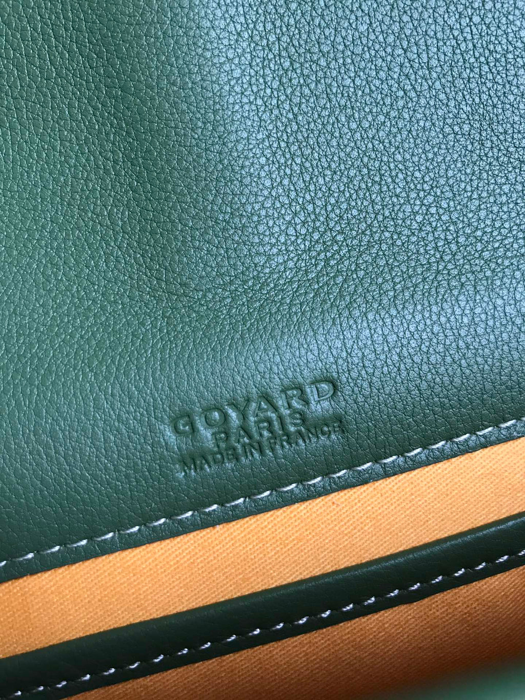 BELVEDERE MM BAG 21 IN GREEN GOYARDINE CANVAS AND CALFSKIN