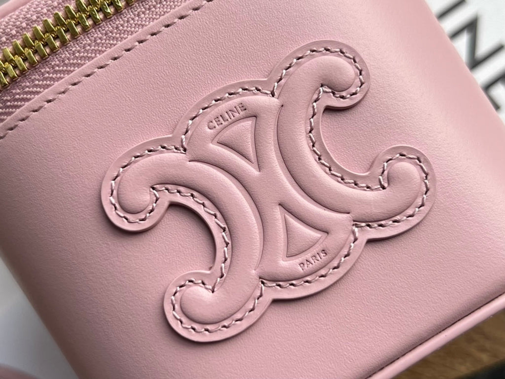 CUIR TRIPHOME 19 PINK PASTEL SMOOTH CALFSKIN BUCKET BAG