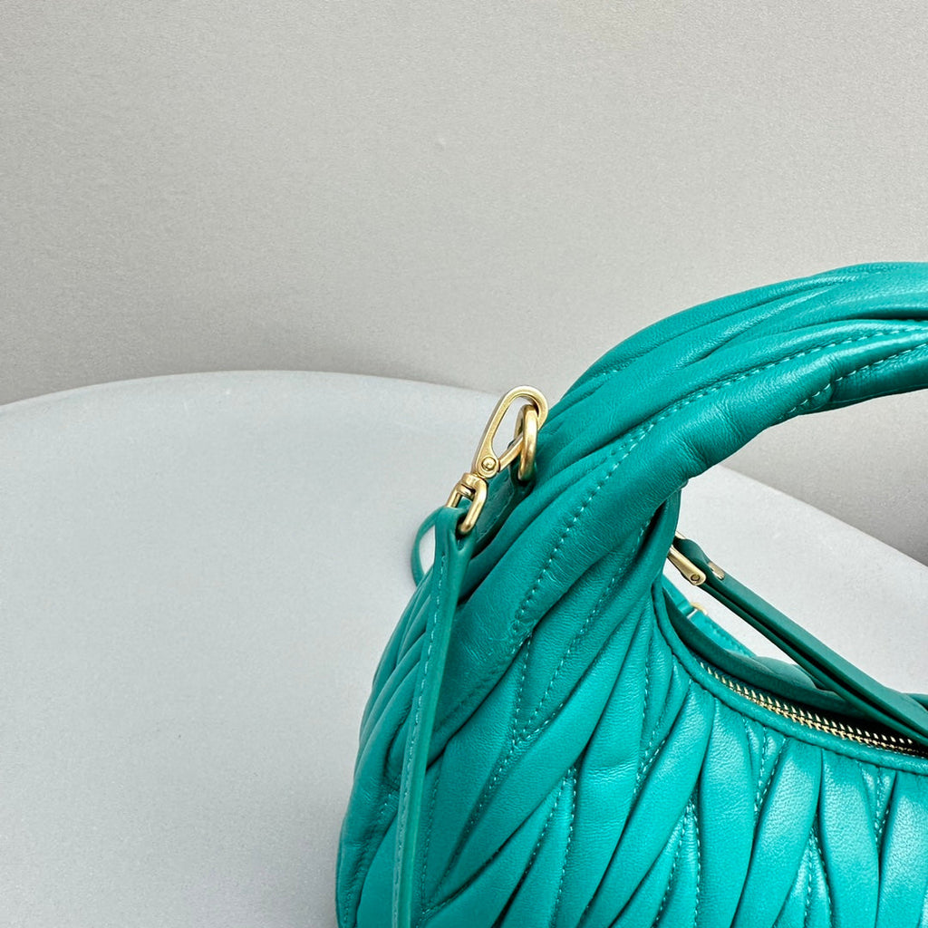 MINI HOBO 20 BAG IN TF BLUE SHEEPSKIN