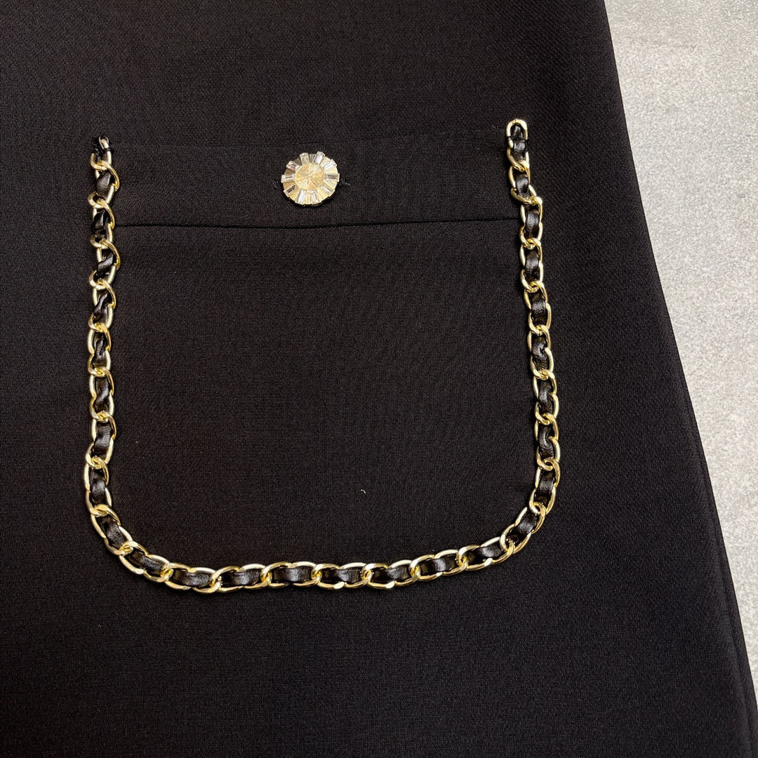 CHANEL 25S SHORT-SLEEVE LOOSE DRESS 502