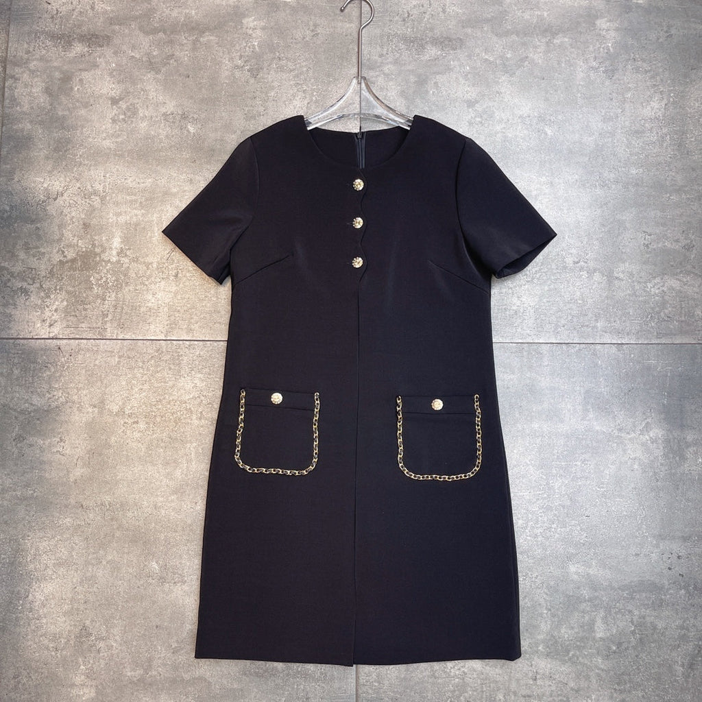CHANEL 25S SHORT-SLEEVE LOOSE DRESS 502