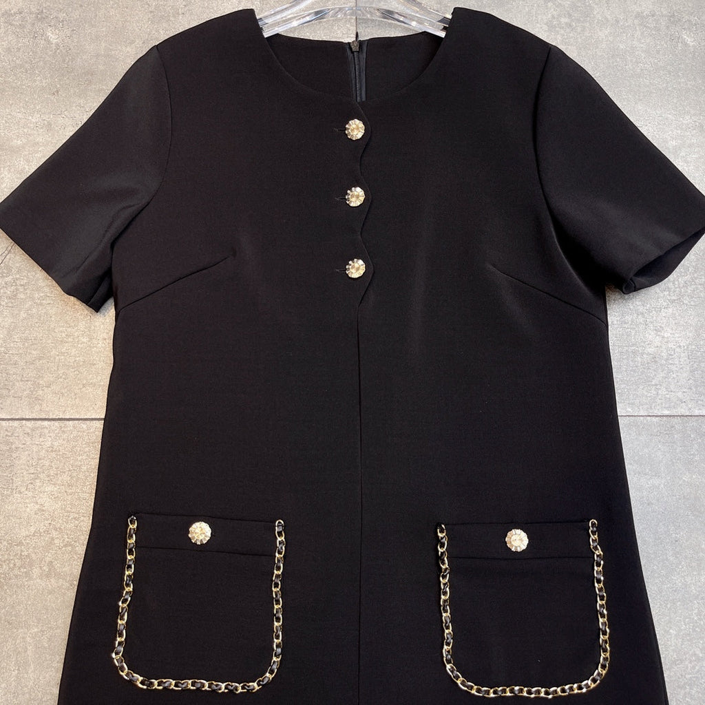 CHANEL 25S SHORT-SLEEVE LOOSE DRESS 502