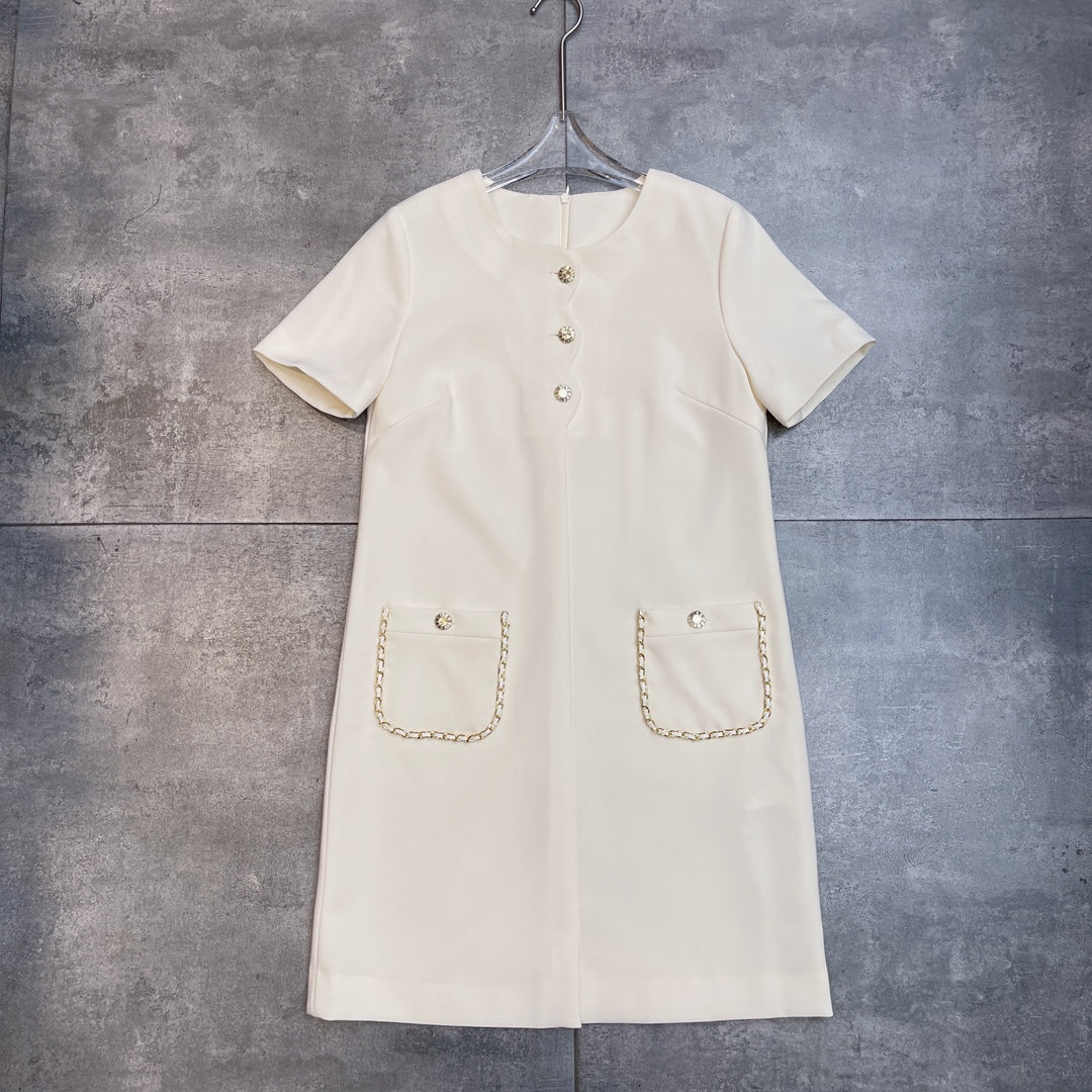 CHANEL 25S SHORT-SLEEVE LOOSE DRESS 503