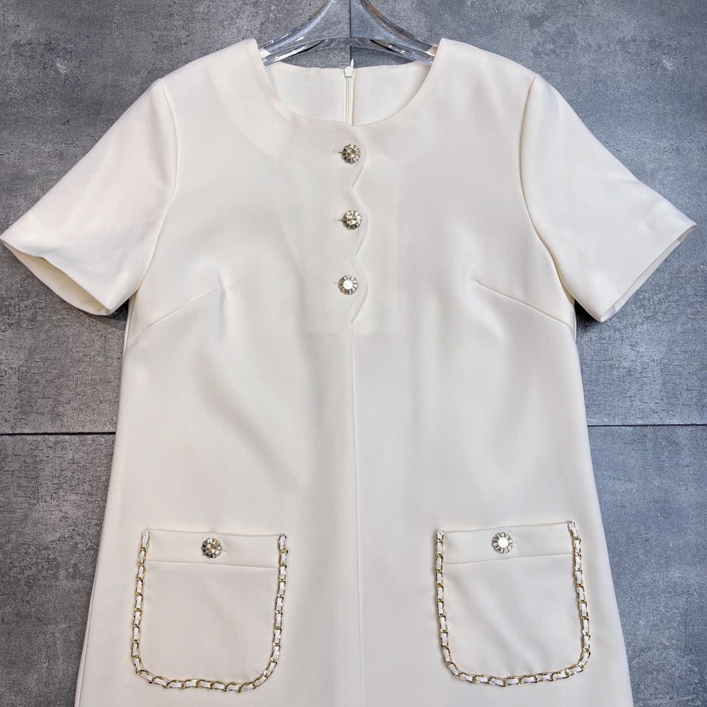 CHANEL 25S SHORT-SLEEVE LOOSE DRESS 503
