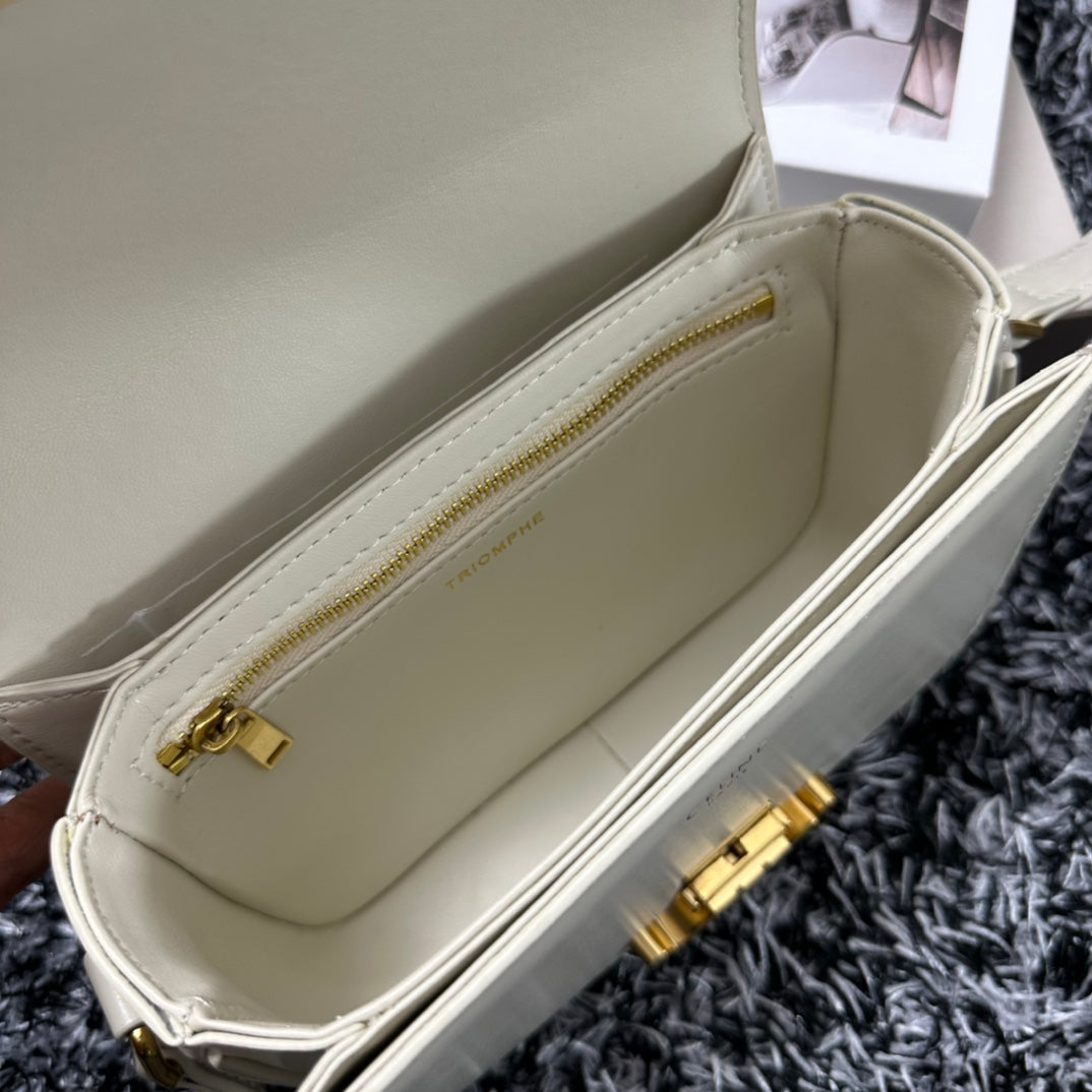 TRIOMPHE TEEN 18 WHITE COWHIDE LEATHER