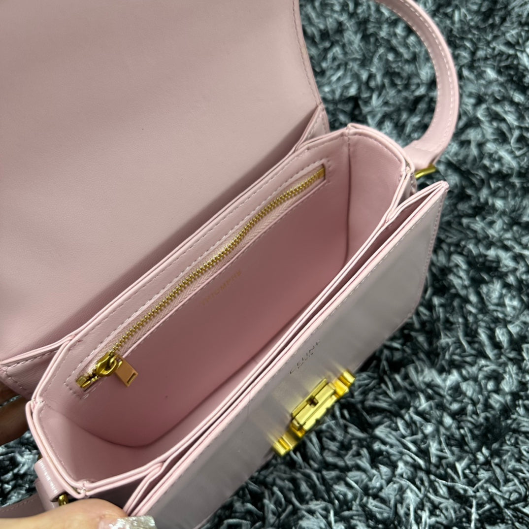 TRIOMPHE TEEN 18 PINK PASTEL COWHIDE LEATHER