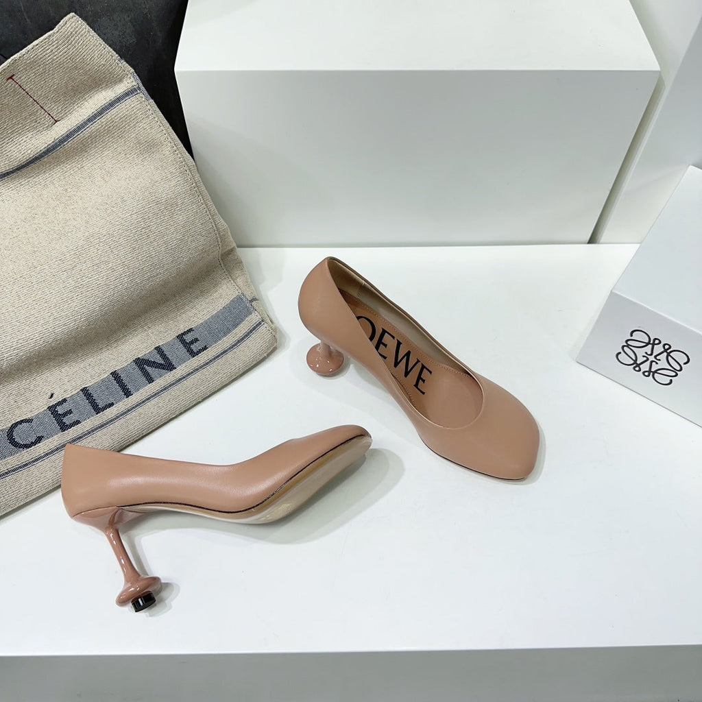 LW TOY PUMP 95 TAN CALFSKIN