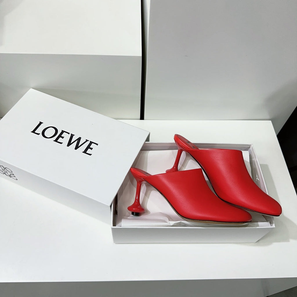 LW TOY MULE 95 RED CALFSKIN