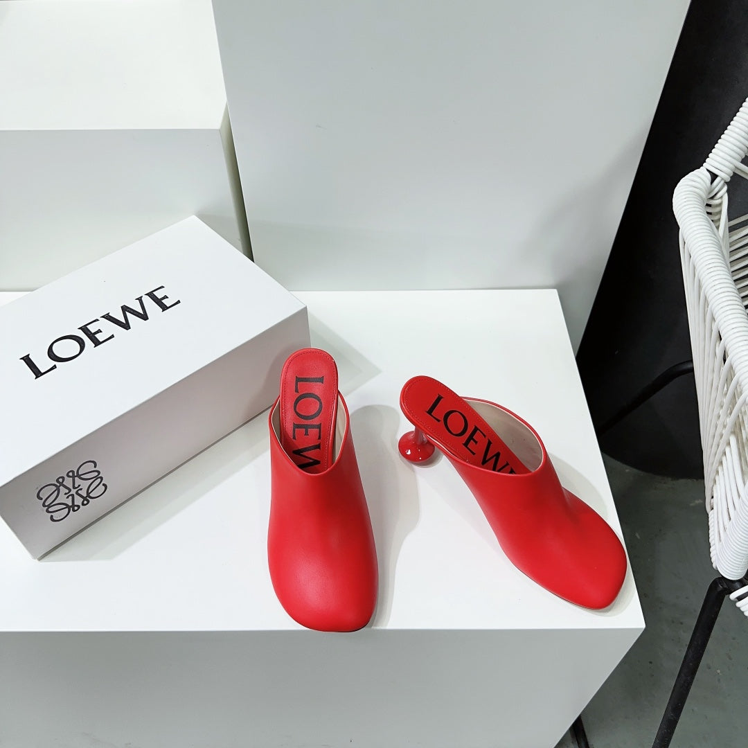 LW TOY MULE 95 RED CALFSKIN