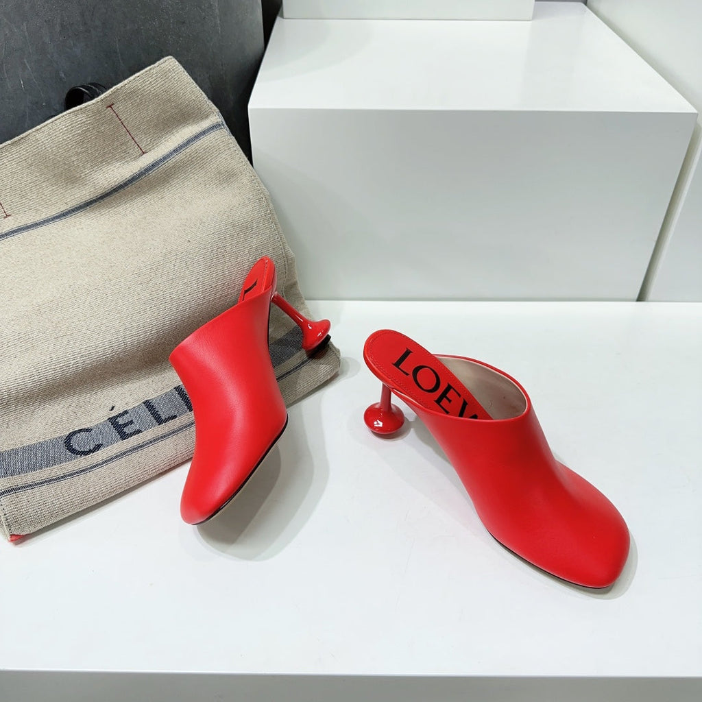 LW TOY MULE 95 RED CALFSKIN