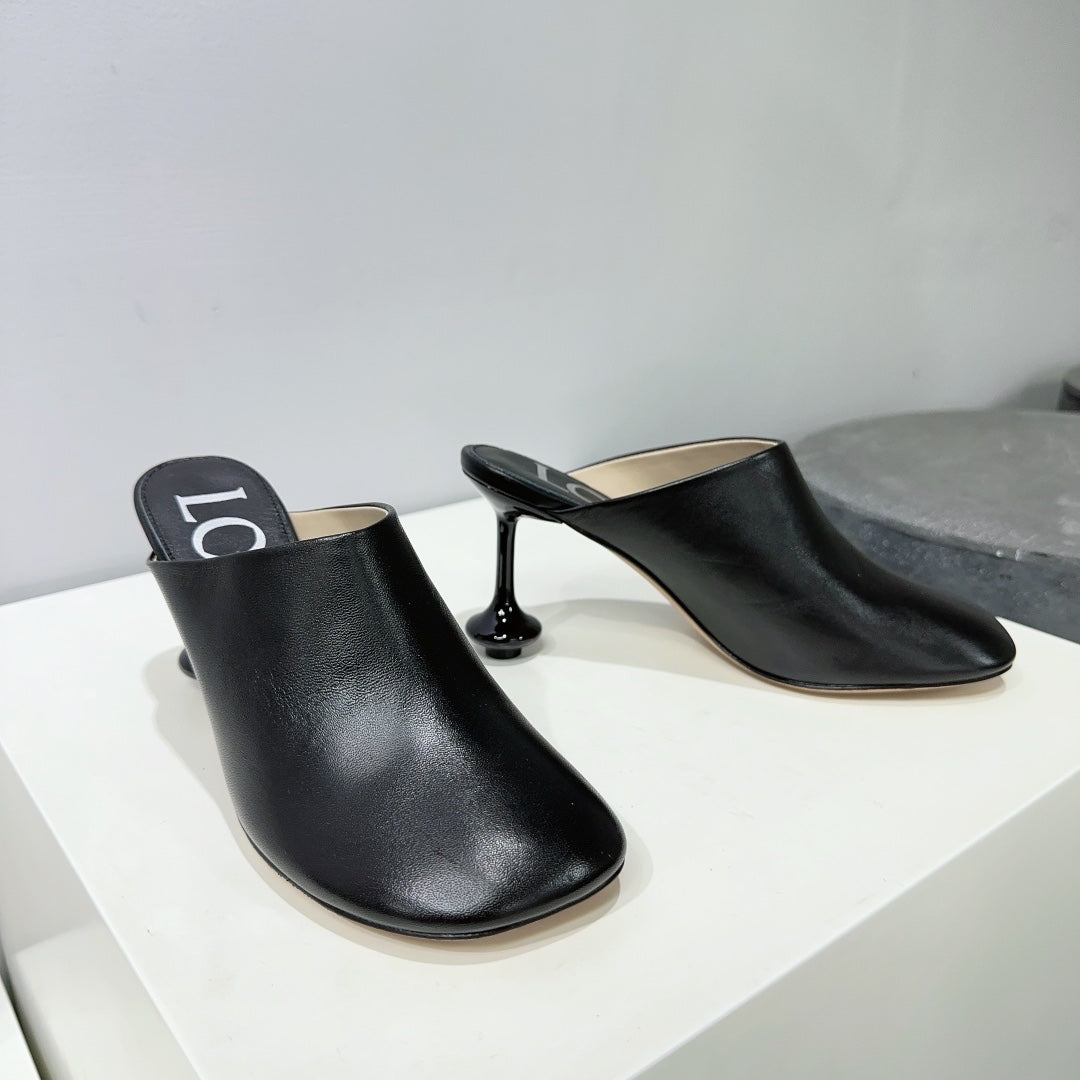 LW TOY MULE 95 BLACK CALFSKIN