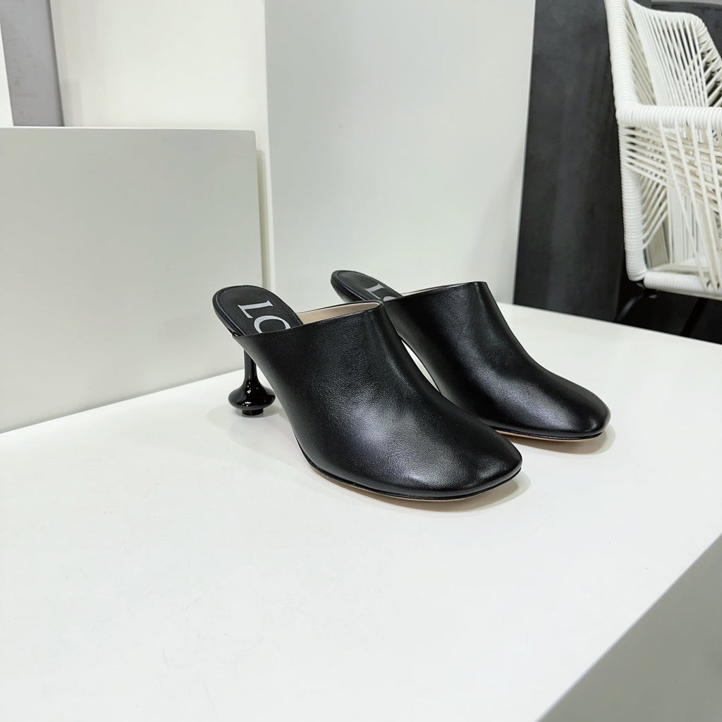 LW TOY MULE 95 BLACK CALFSKIN