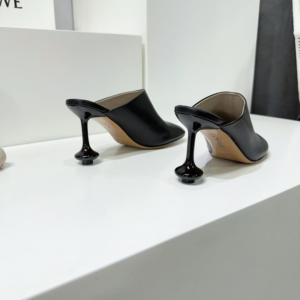 LW TOY MULE 95 BLACK CALFSKIN