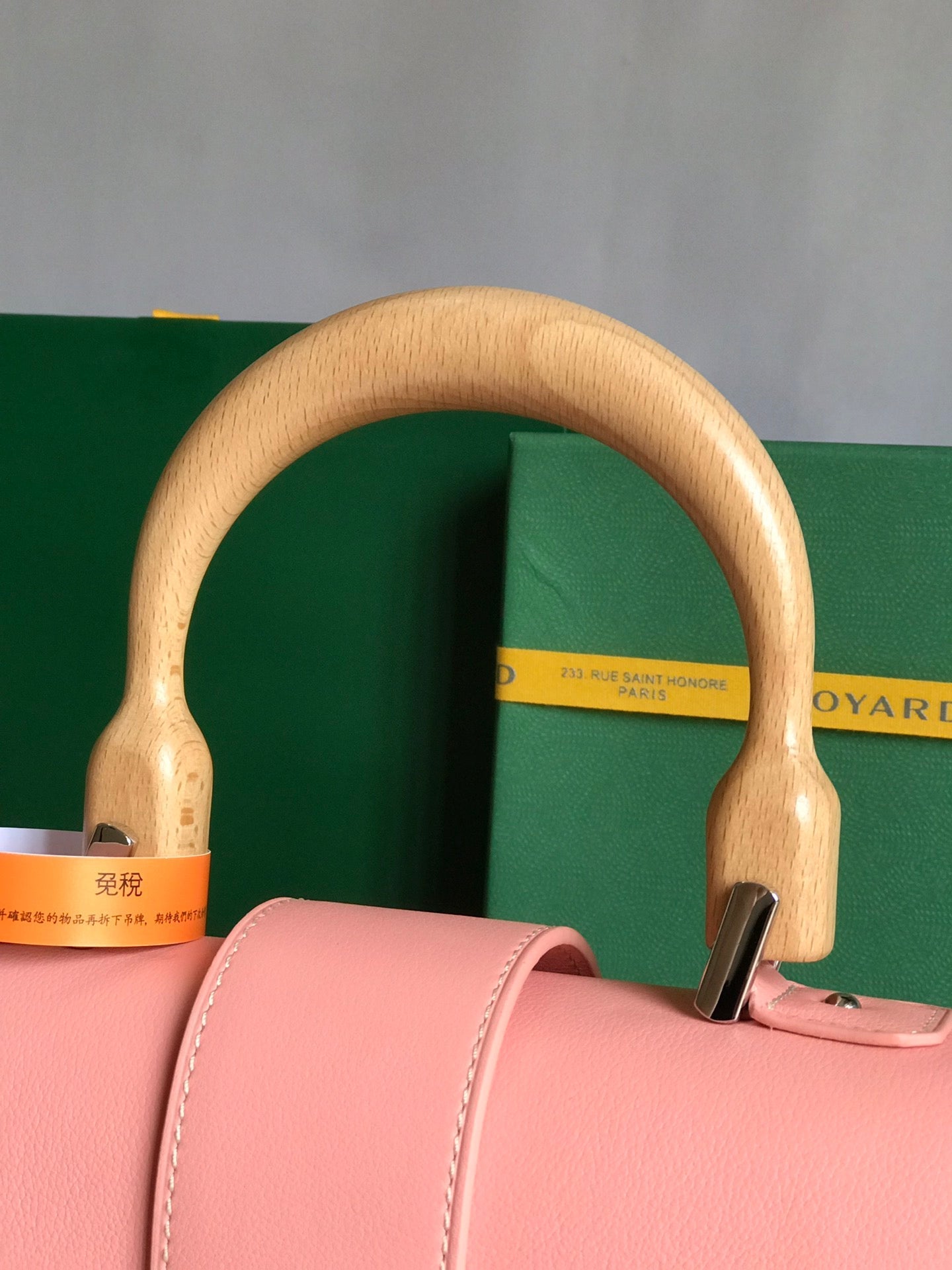 SAÏGON PM BAG 28 IN BABY PINK GOYARDINE CANVAS AND CALFSKIN