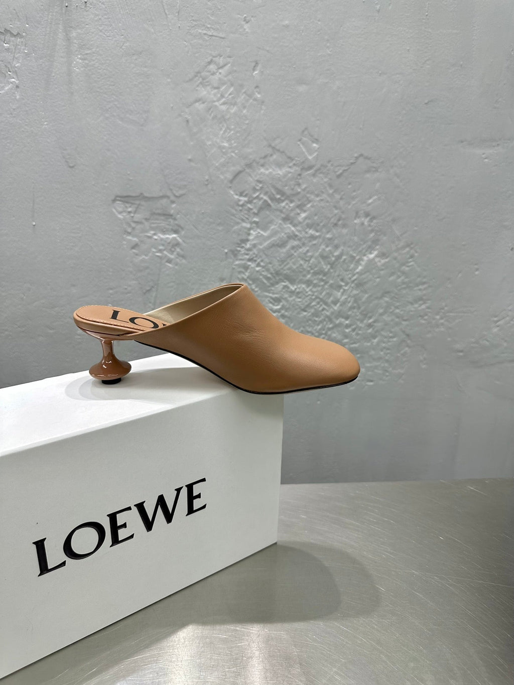 LW TOY MULE 55 TAWNY CALFSKIN