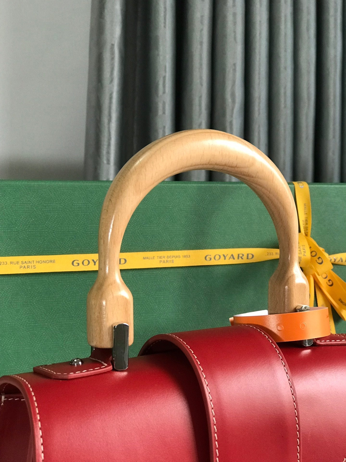 SAÏGON PM BAG 28 IN PERSIAN RED GOYARDINE CANVAS AND CALFSKIN