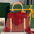 SAÏGON PM BAG 28 IN PERSIAN RED GOYARDINE CANVAS AND CALFSKIN