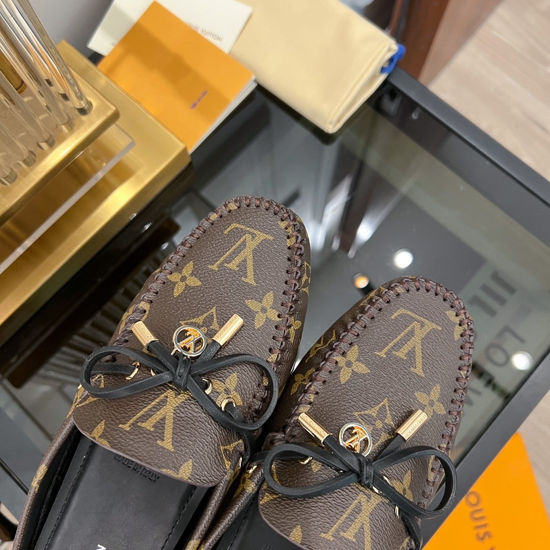 LV GLORIA FLAT LOAFER CLASSIC MONOGRAM BROWN