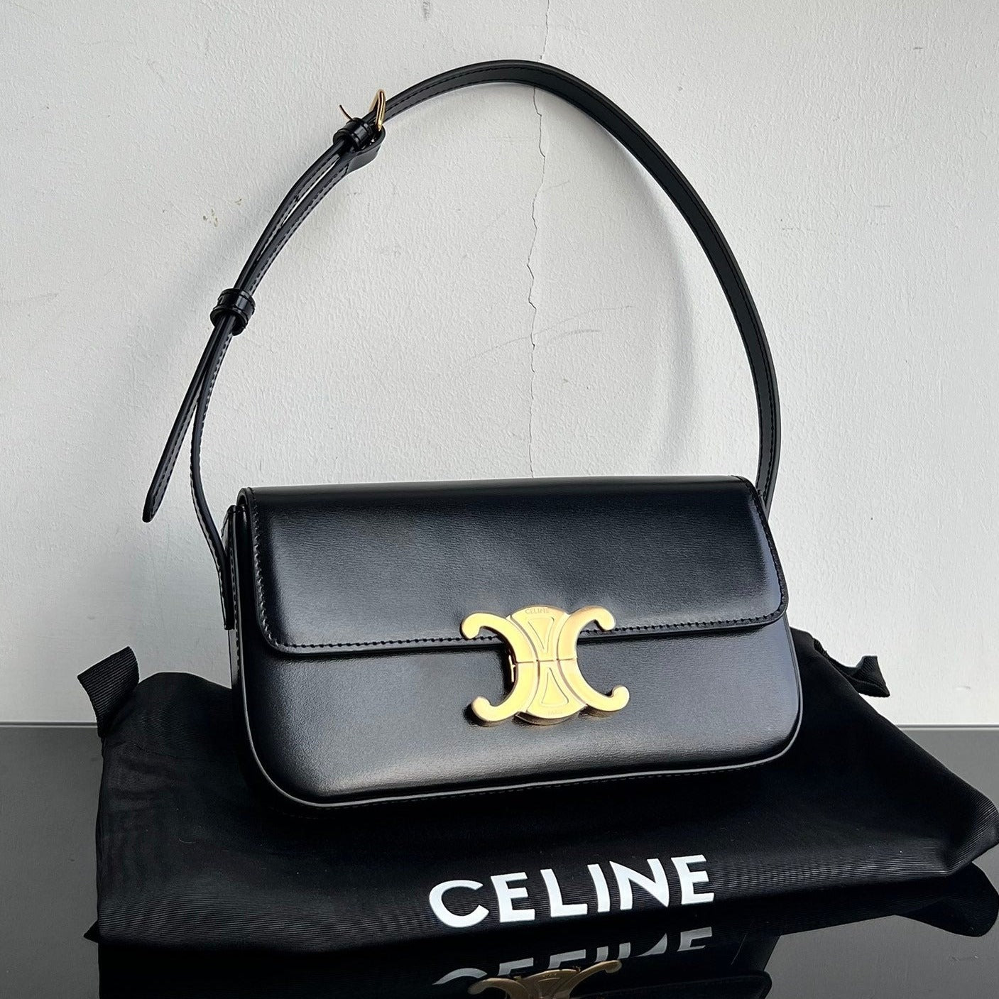 TRIOMPHE 20 BLACK CALFSKIN