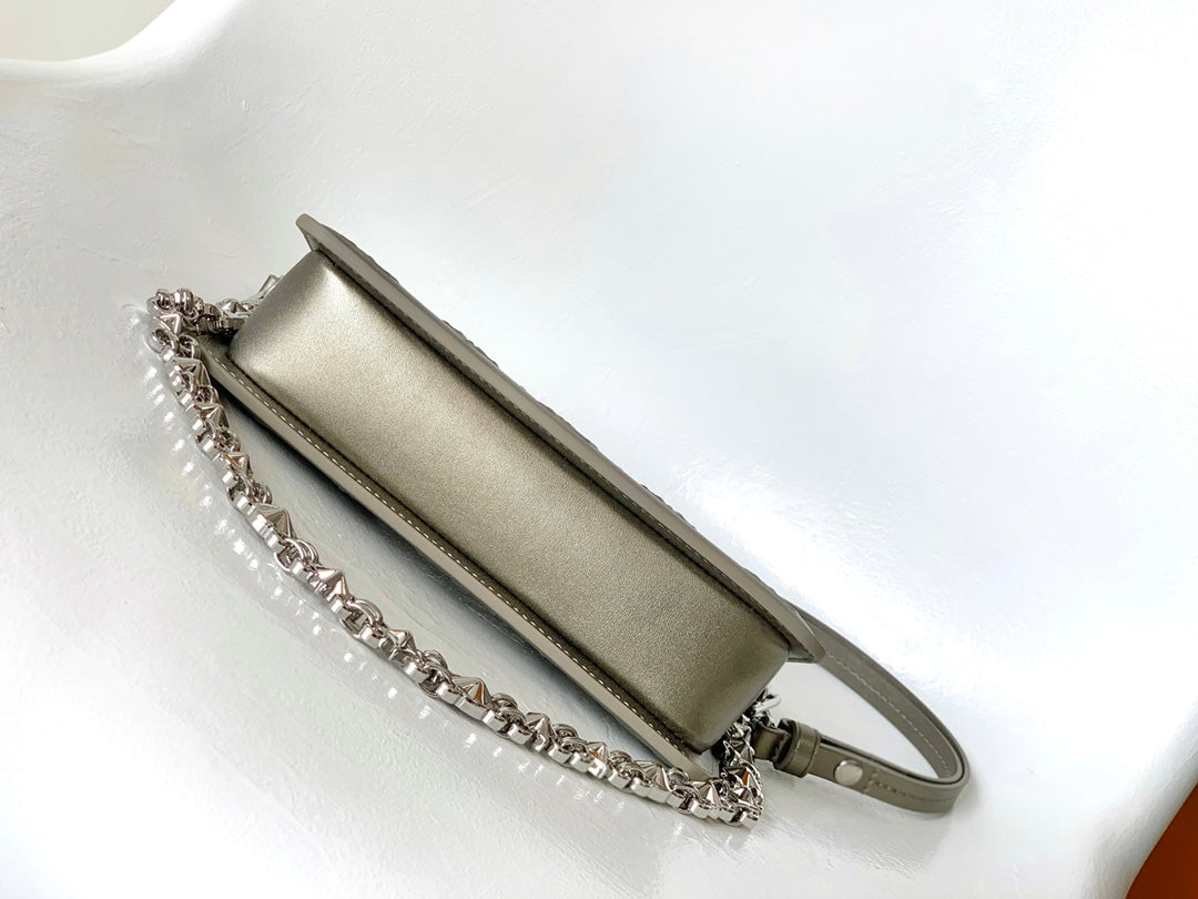 LV 25S LEXINGTON PREMIUM ORIGINAL HANDBAG 21 IN BEIGE GRAY MOONOGRAM CALFSKIN SHIMMERING METALLIC GOLD