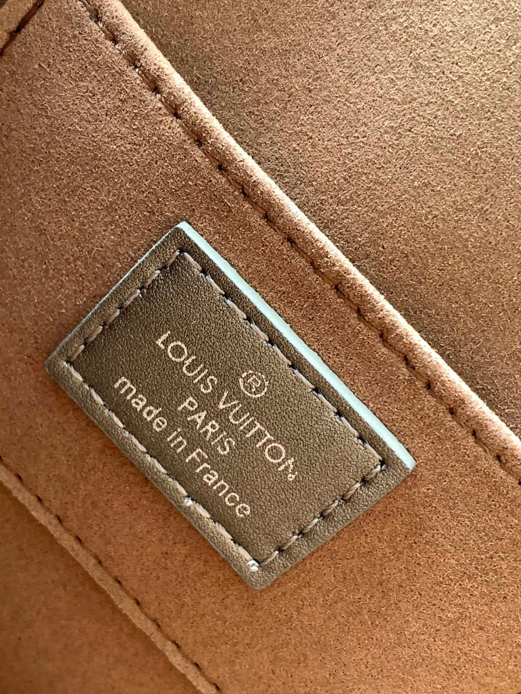 LV 25S MINI DAUPHINE BAG 20 IN BEIGE GRAY MOONOGRAM CALFSKIN SHIMMERING METALLIC GOLD