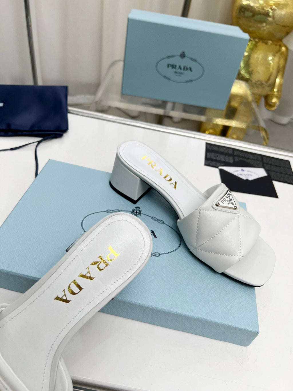 PRA EMBROIDERED SANDALS 45 WHITE LAMBSKIN